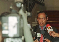 The new President answers reporter's questions